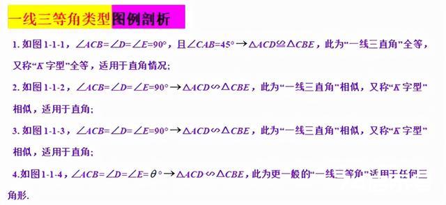 初中数学：一线三等角类型问题的探究