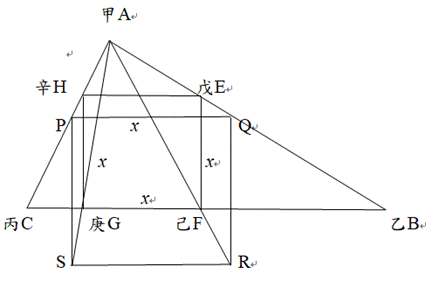 《御製數理精蘊》之任意三角形內接正方形算法
