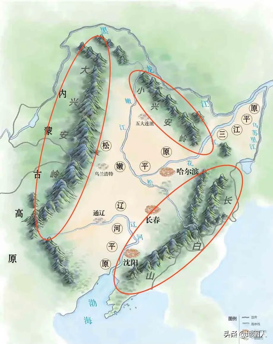 松嫩平原三江平原地图图片
