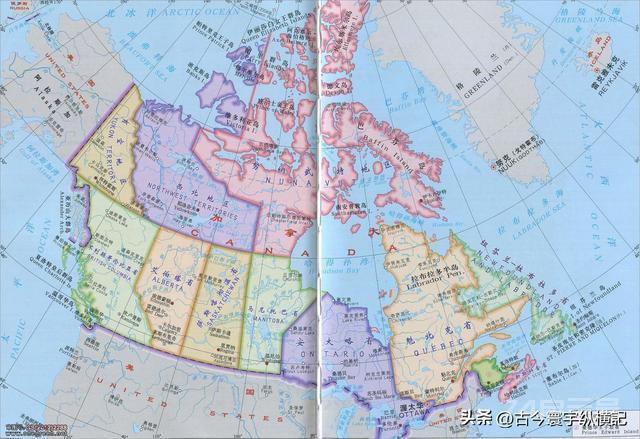 加拿大各省、地区详细地图