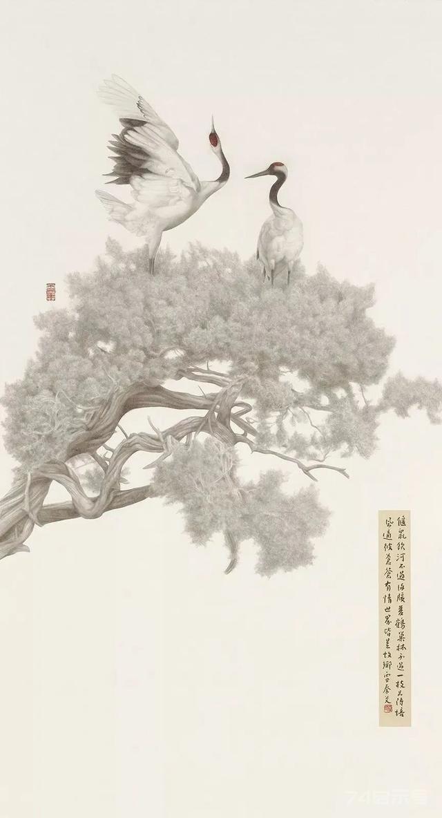 她的新工笔画流露着鲜明的时代气息