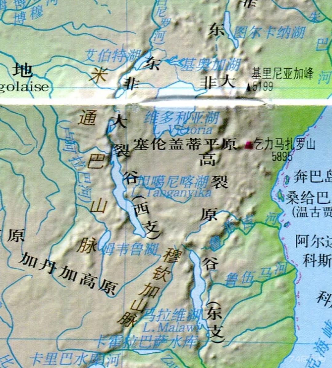 坦噶尼喀地图图片