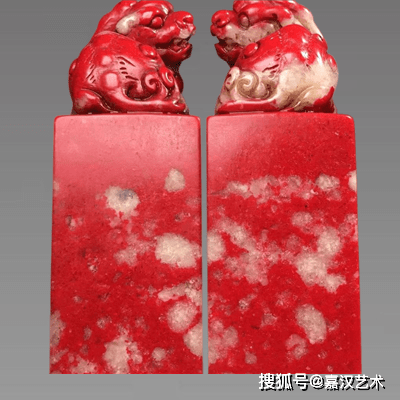 鸡血石的王者级印章：安徽嘉汉艺术推荐精品鸡血石印章
