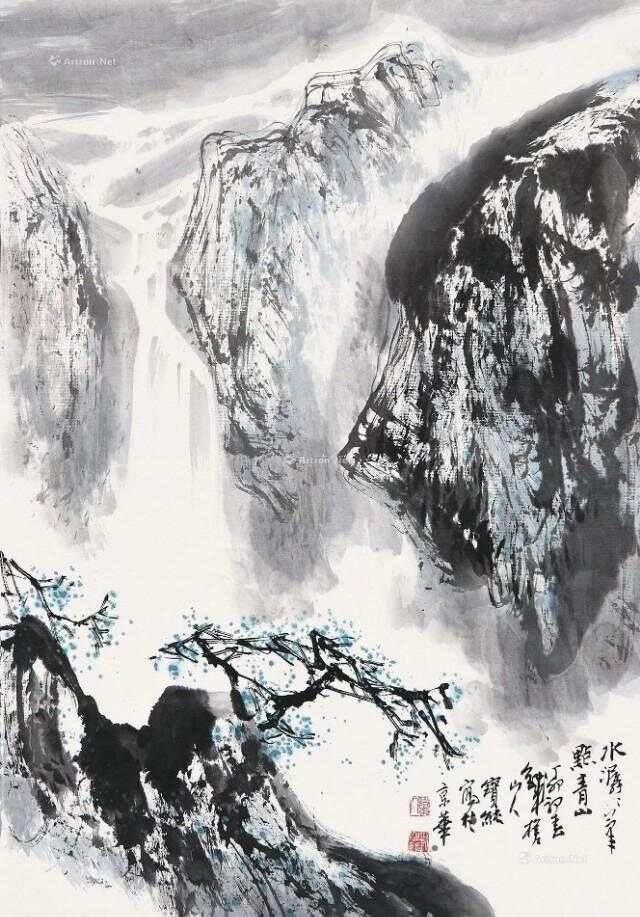 他的山水画——江碧鸟逾白，山青花欲燃