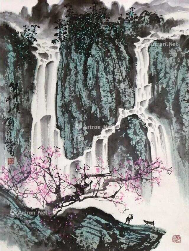 他的山水画——江碧鸟逾白，山青花欲燃