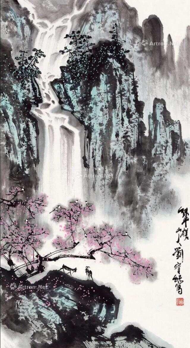 他的山水画——江碧鸟逾白，山青花欲燃