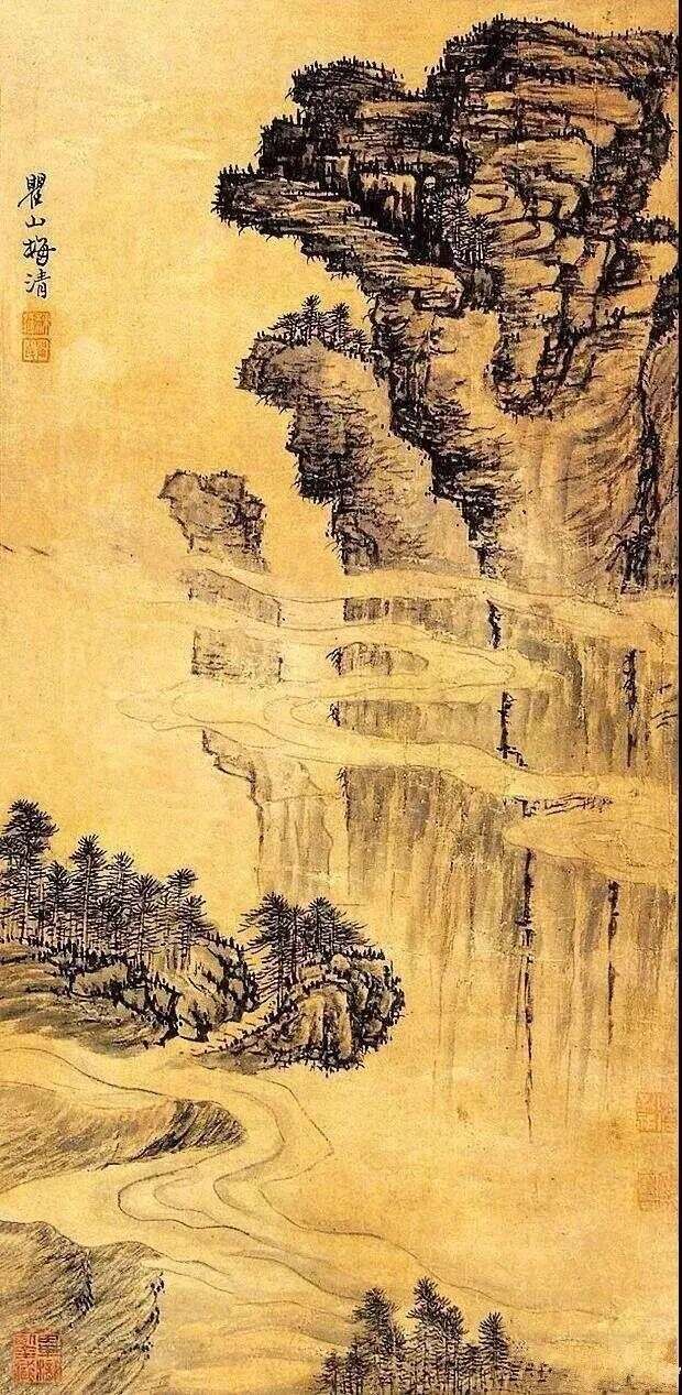 梅清的山水画，仙气十足！