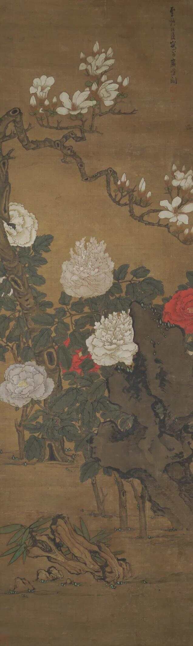 陈洪绶：花鸟四屏