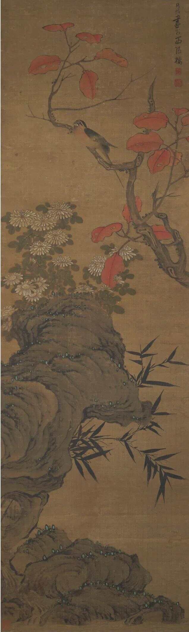 陈洪绶：花鸟四屏