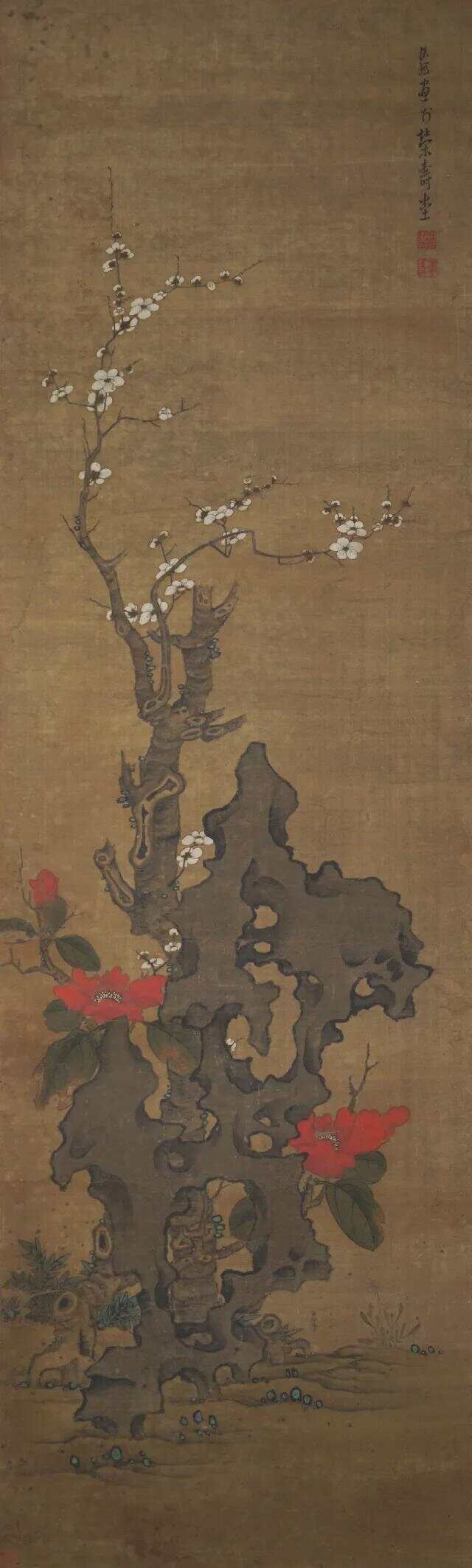 陈洪绶：花鸟四屏