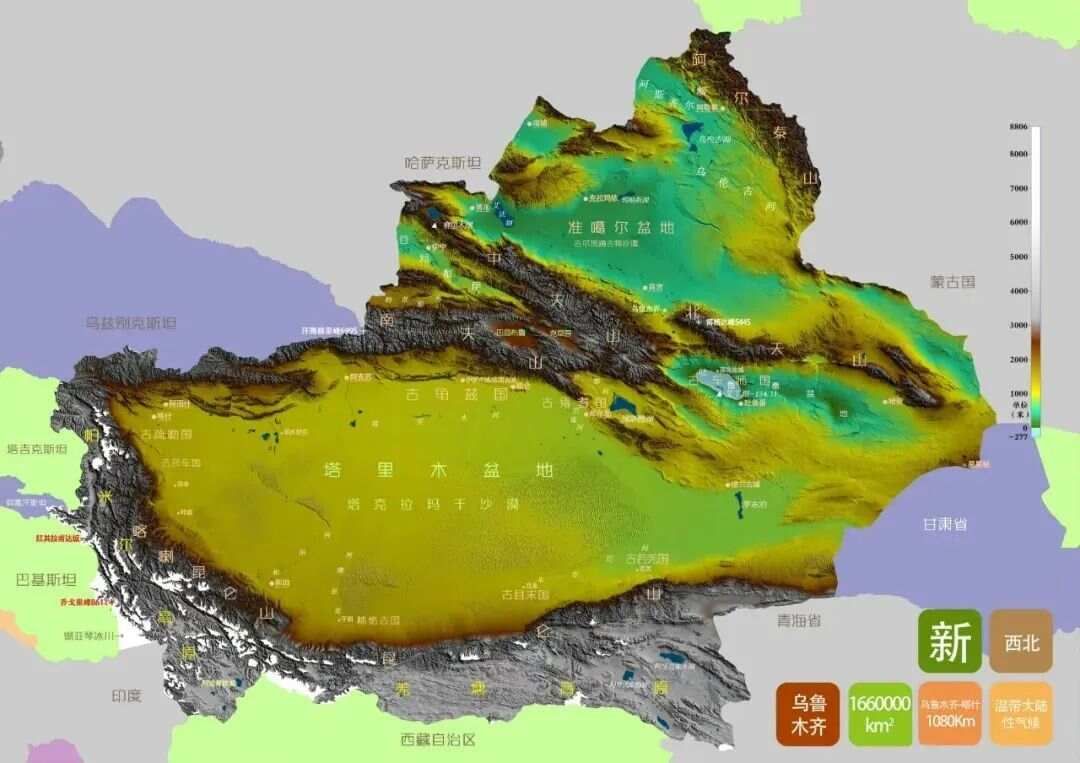 图文解读中国和34个省市自治区地形（高清3D地形图可收藏）