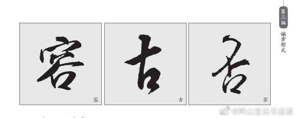 行书的“仰俯”结字规律