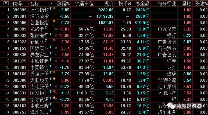 我就是游资 的 看盘系统